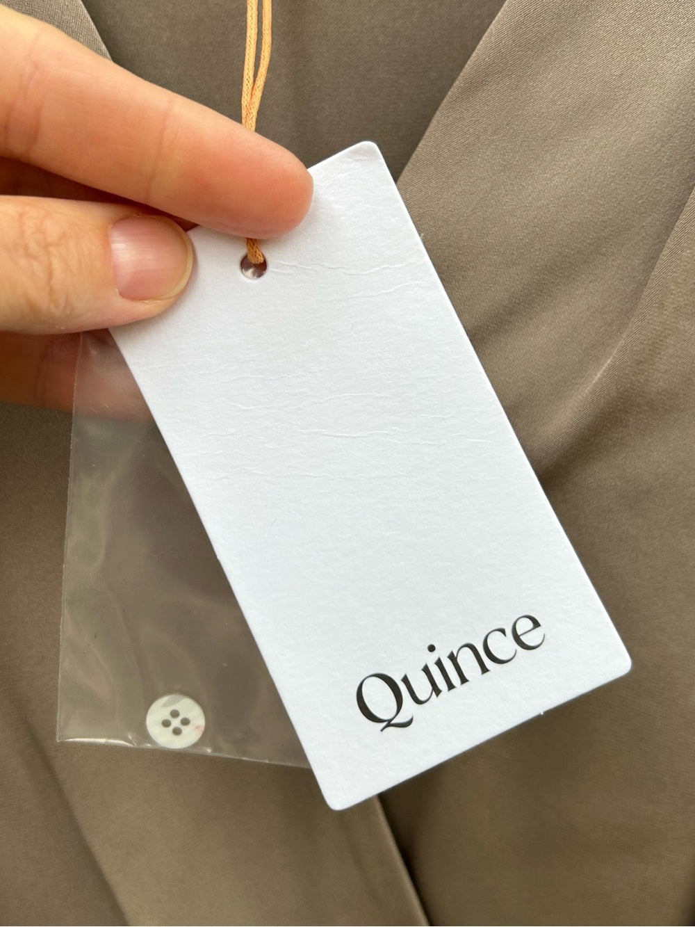 Quince washable silk surplice bodysuit, morel grey, BNWT, small