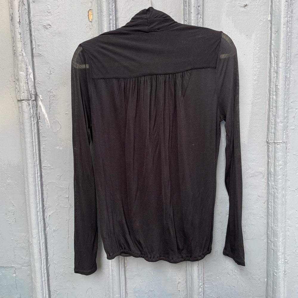 Babaton Wrap Front Long Sleeve Top, size XXs