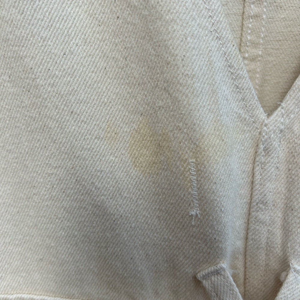 Alex Mill cream V neck denim jumpsuit, size M