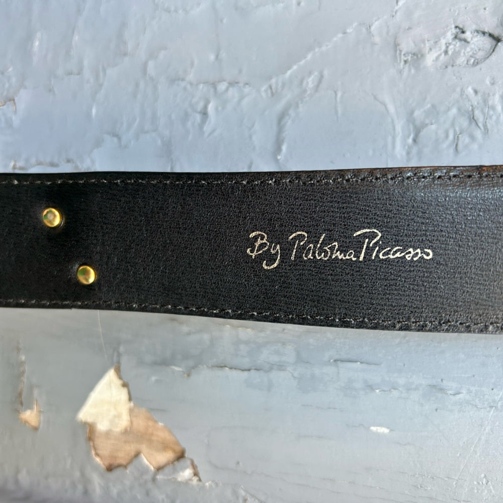 Vintage Paloma Picasso Gold X detail Belt, Small
