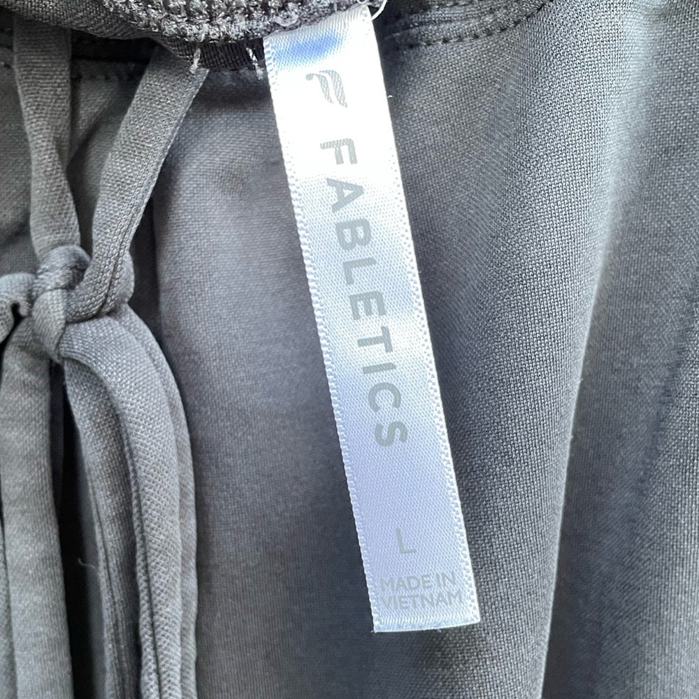 Fabletics Lightweight High Rise Black Jogger Pants, size L