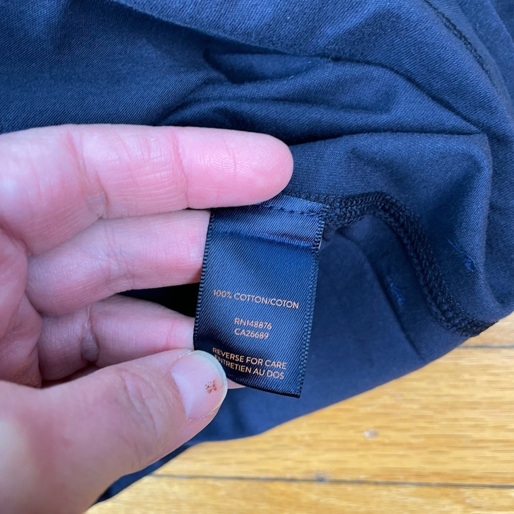Good Man Brand V-Notch Premium Cotton T-Shirt, dark navy, size small
