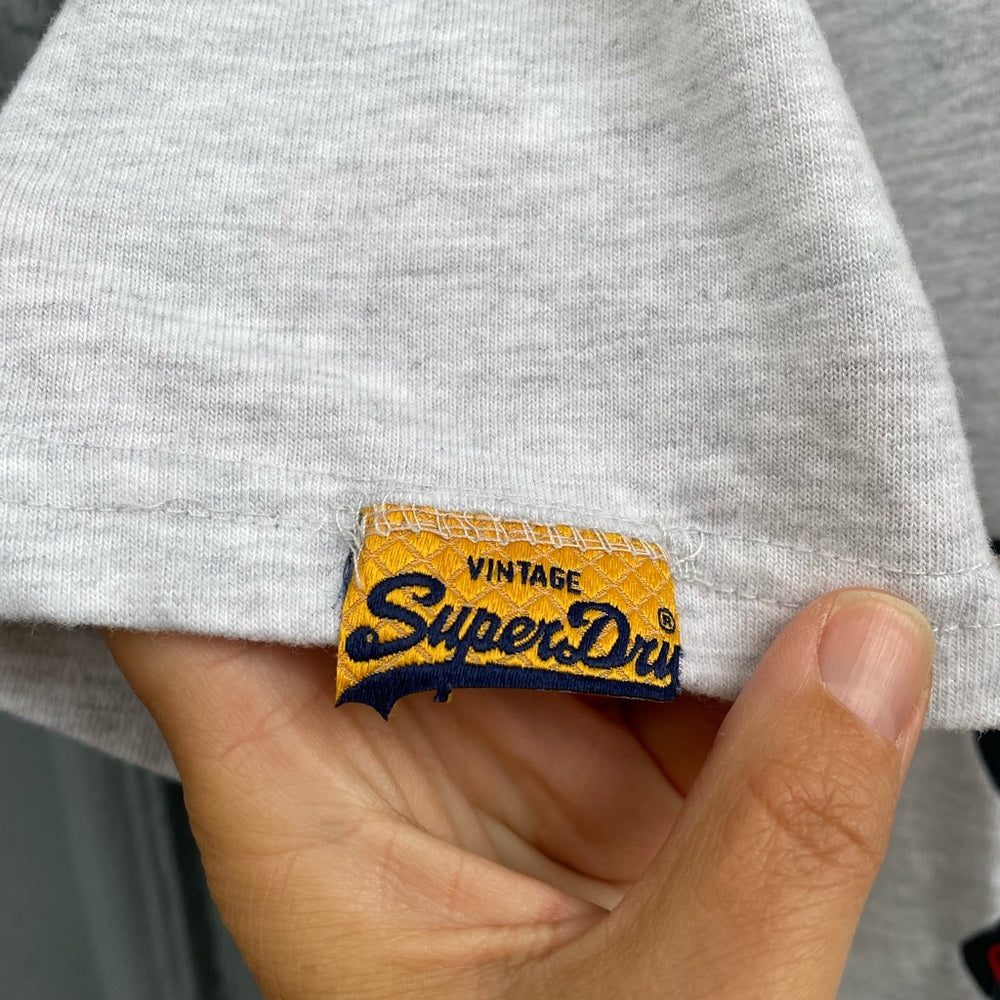 Superdry Heathered Grey Retro Vintage Tee, size XXL