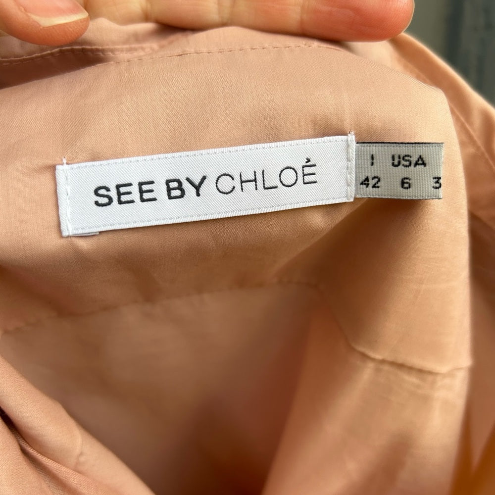 Chloé Pink Button down light Blouse, size 6