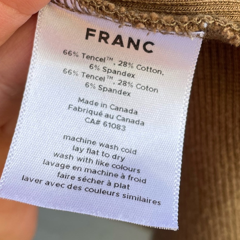 Franc The Tuckable Rib Tank, brown, size 1X
