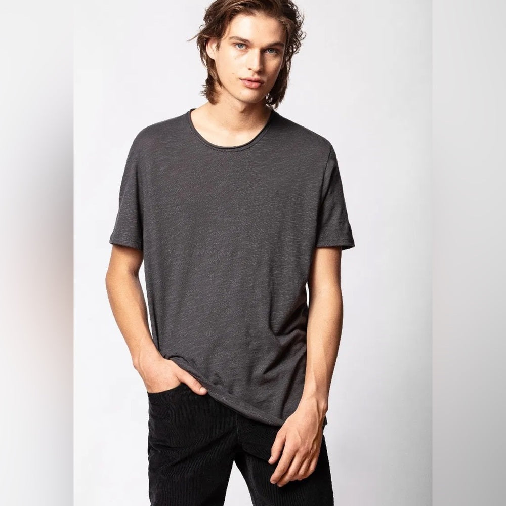 Zadig and Voltaire Burgundy Toby flamme tee, size M