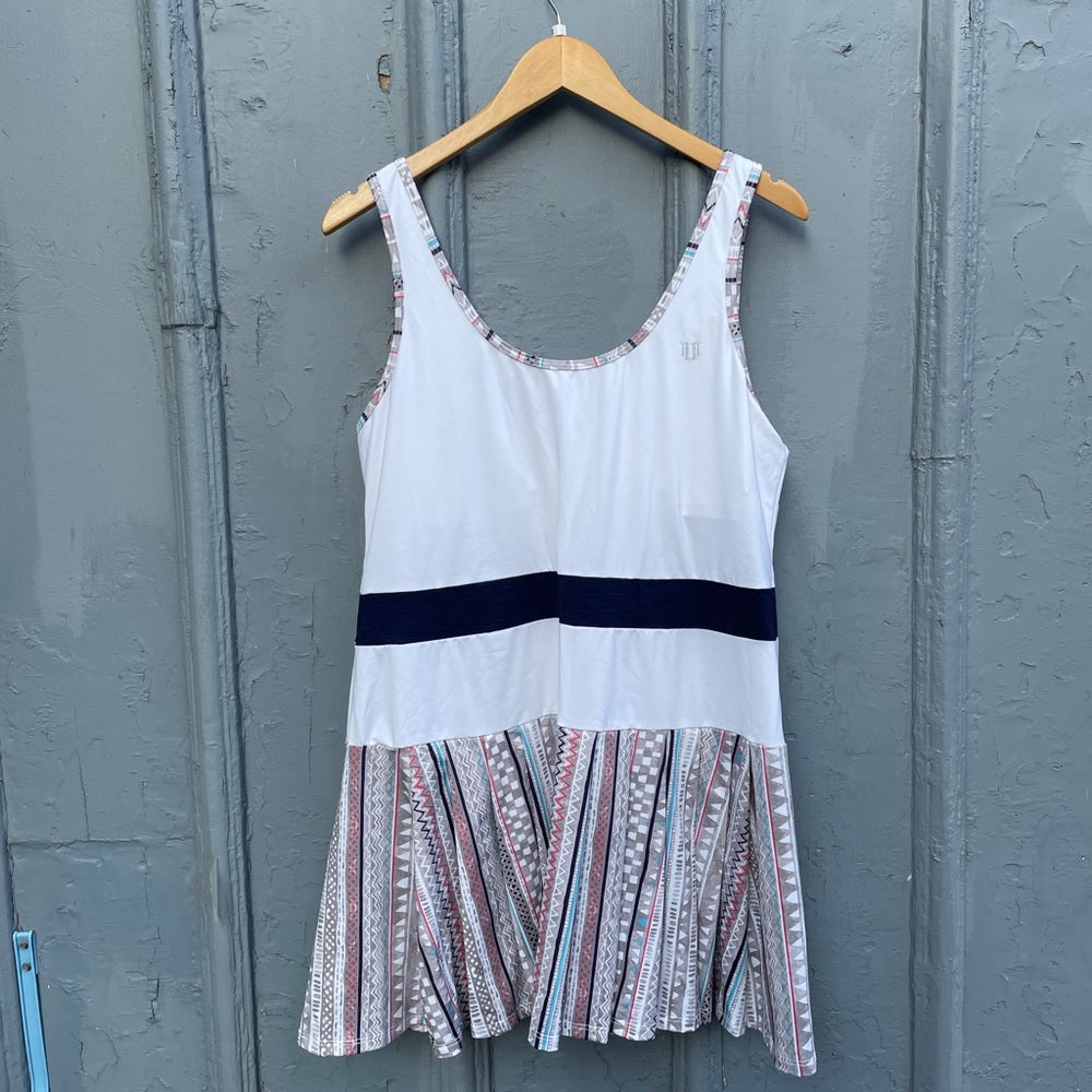 EleVen Women's Ikat Volley Dress white tennis sz XL