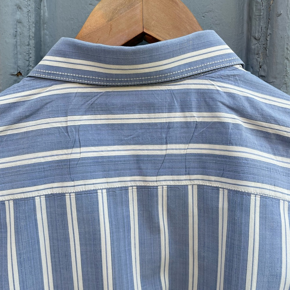 Ted Baker blue/ striped “yorksto” Buttondown, Ted size 3 (medium)