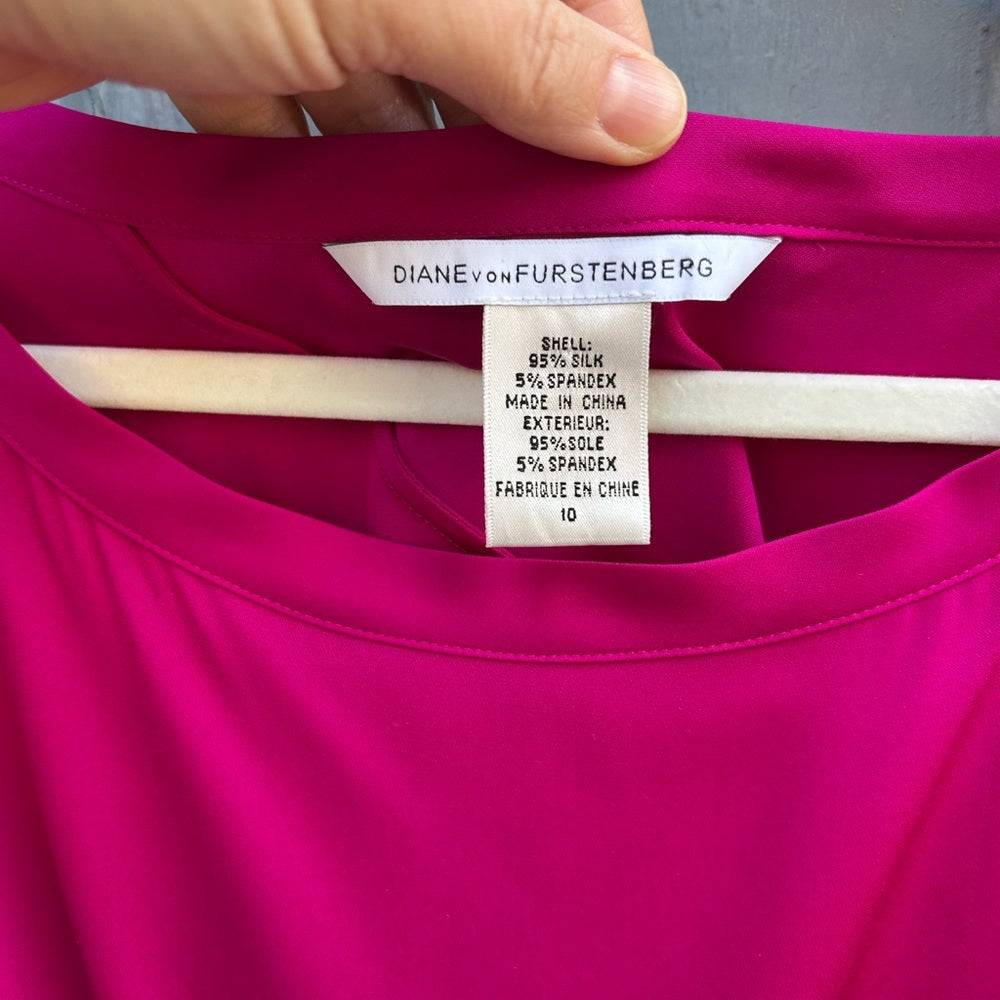 Diane Von Furstenberg Silk Leron Dress, size 10