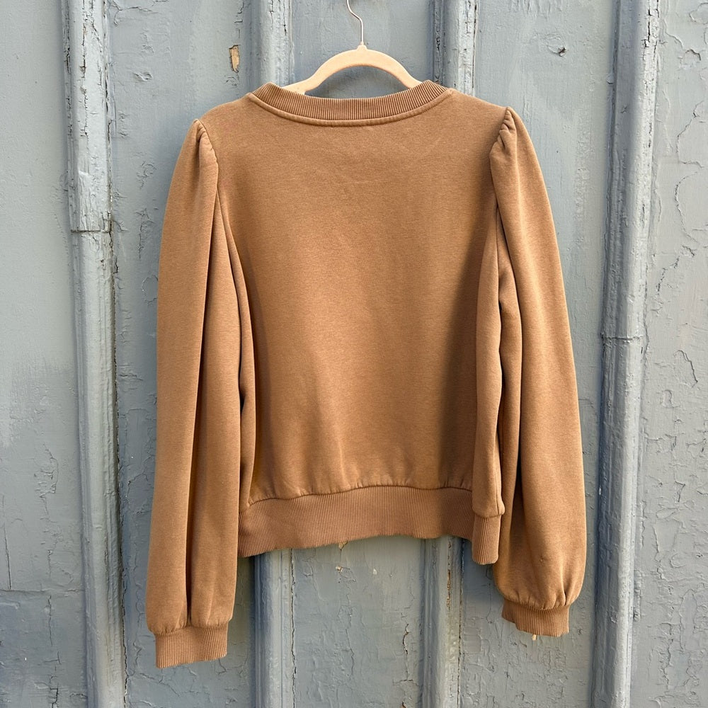 Anthropologie Second Female Carmella Brown sweatshirt, size Large