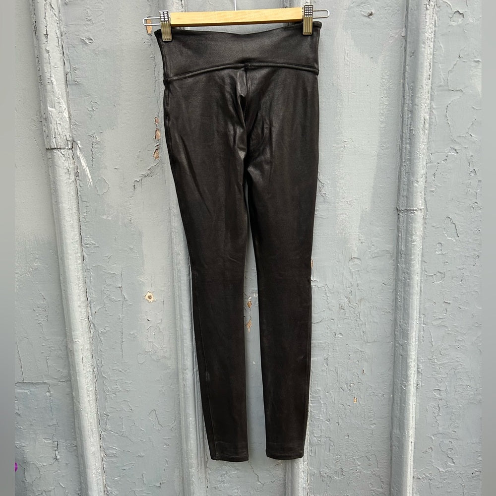 SPANX faux-leather leggings, Size XS