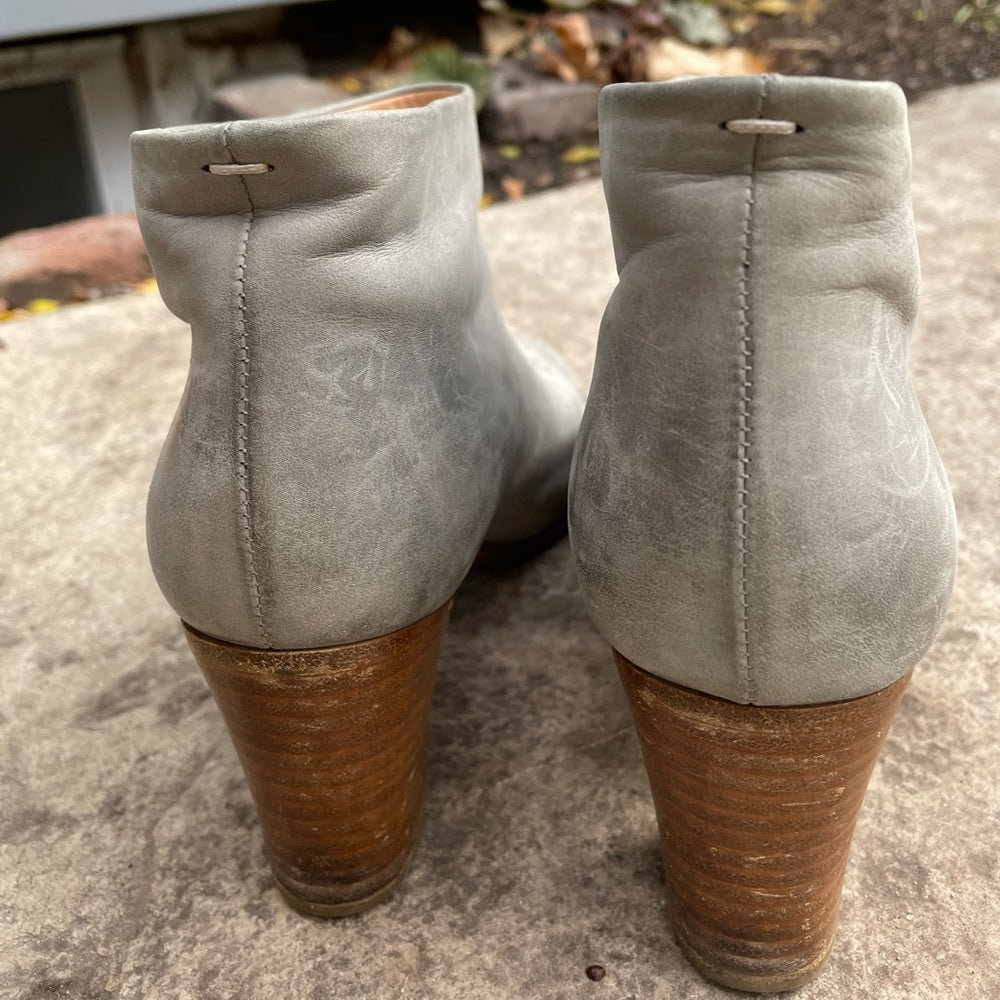 Maison Martin Margiela Line 22 Blue Leather Boots, size 39.5