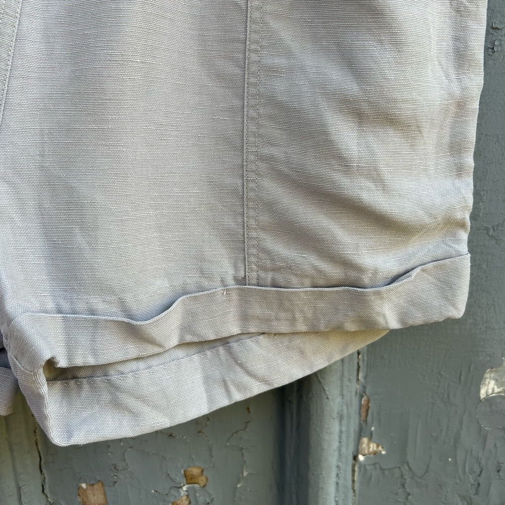 Wilfred Free High Rise Elastic Waist Pull On Linen Shorts, Size Medium