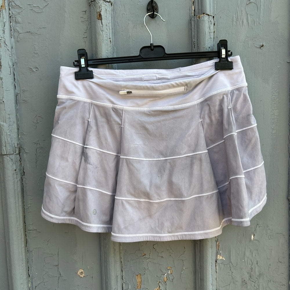 Lululemon lilac tye dye Pace Rival Skirt, size 10