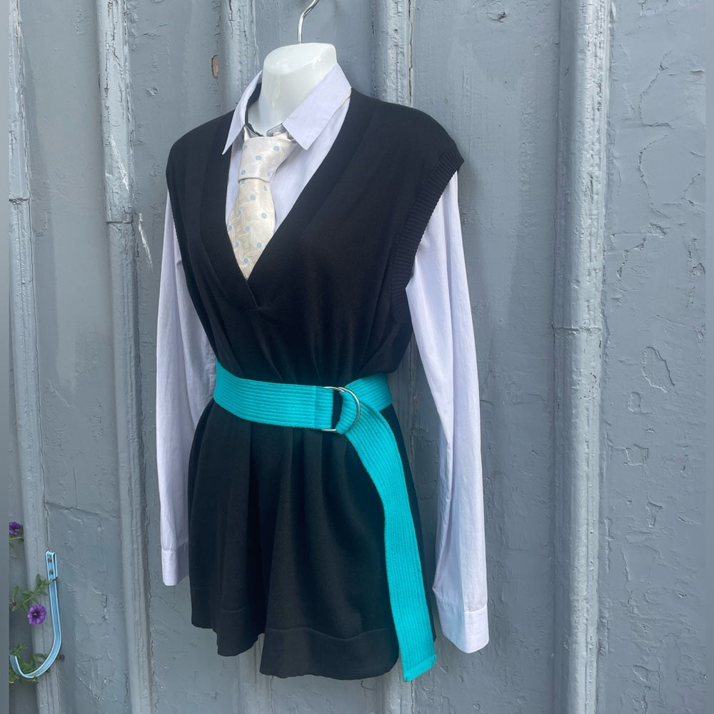 Wolford Black Cotton Silk Sweater Vest, size Small
