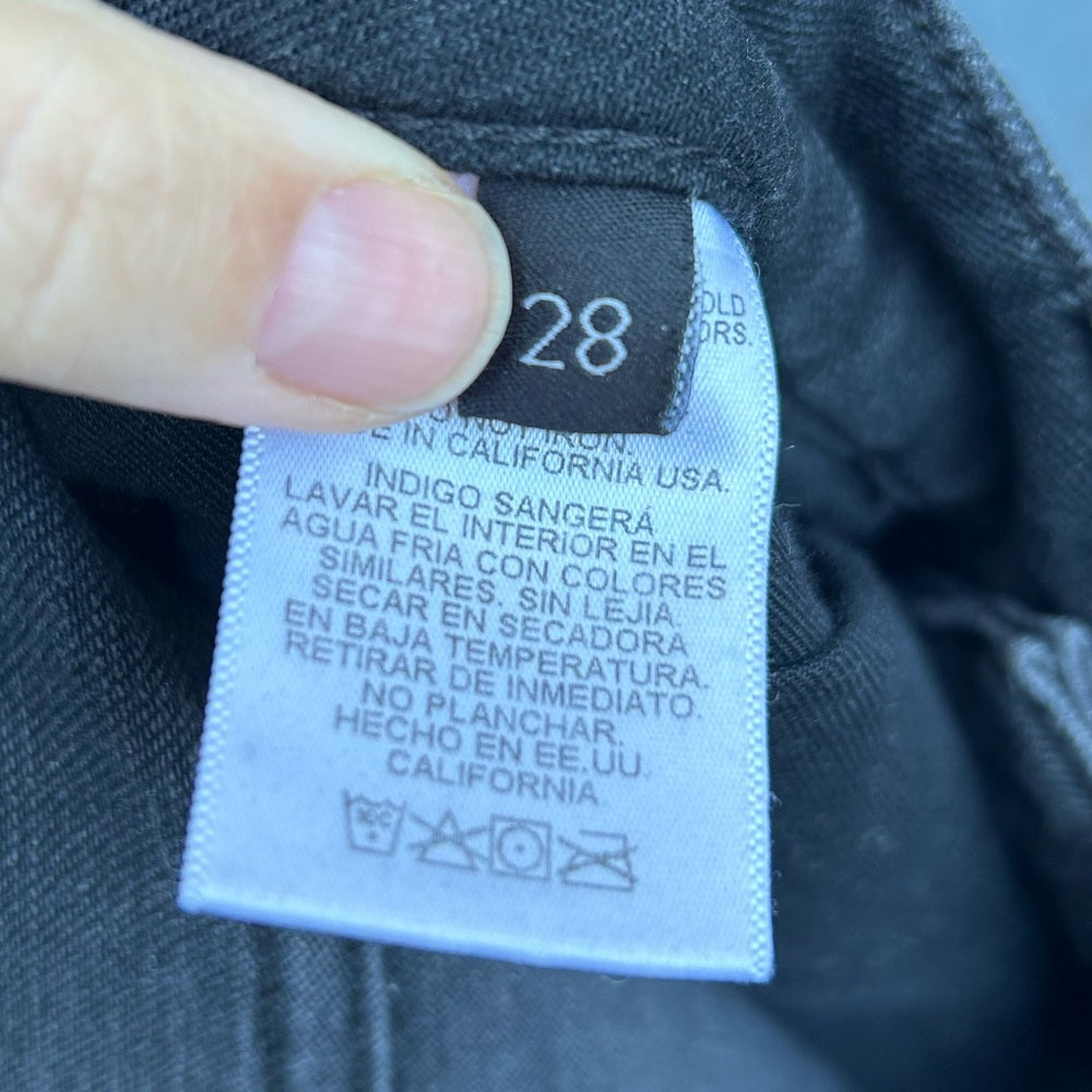 Fathers Daughter Denim, Hanna Mid Rise Skinny in Charcoal, size 28