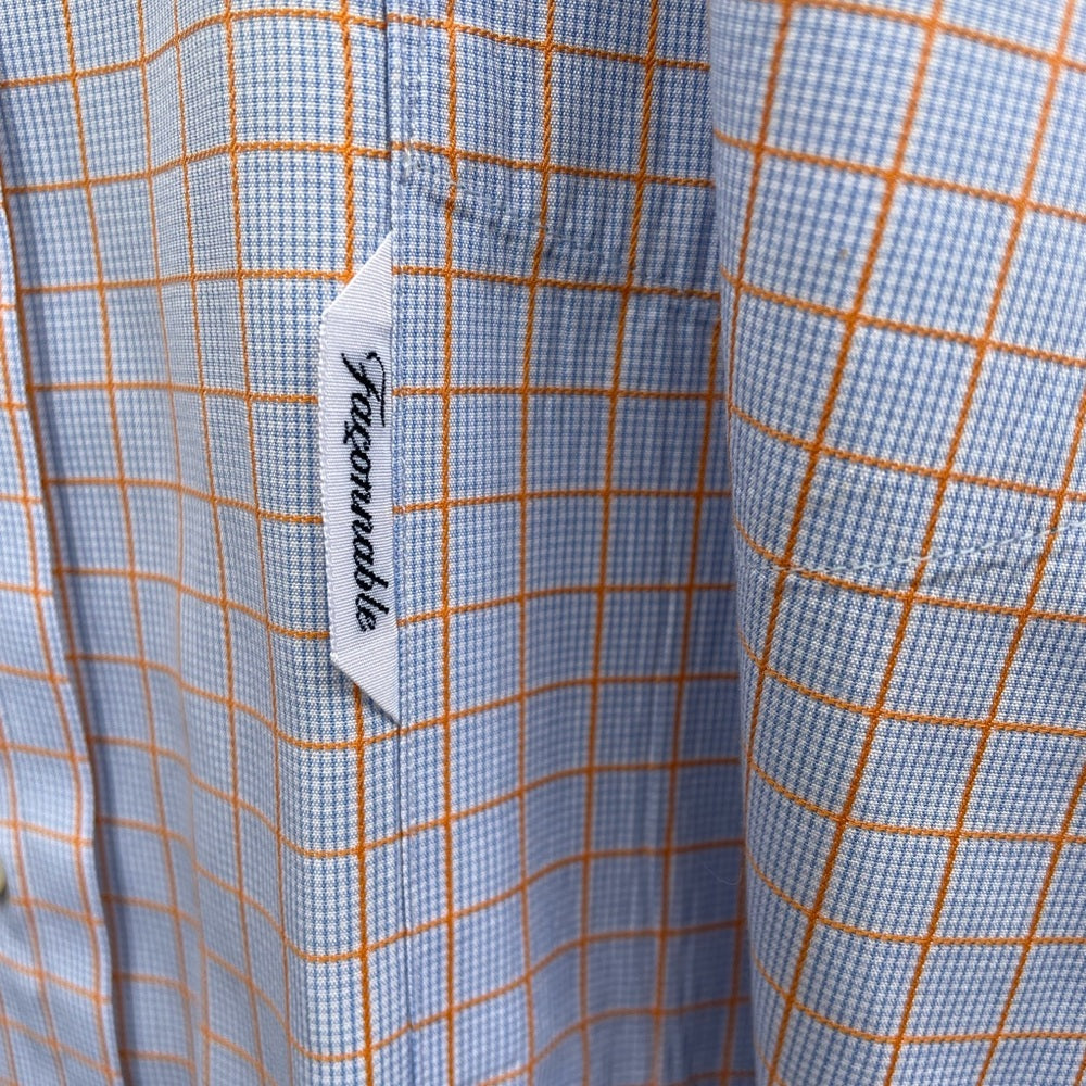 Faconnable 100% Cotton Striped Button Up Shirt, size Neck 16”