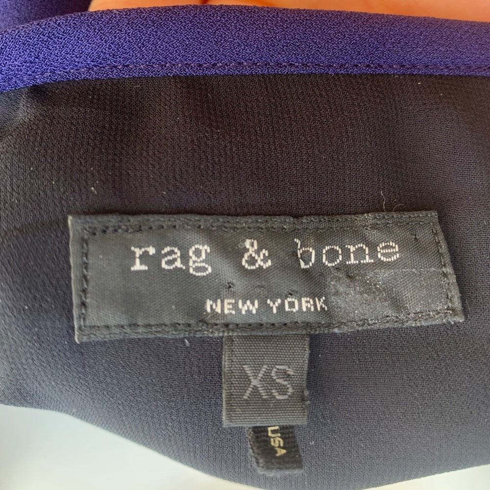 Rag & Bone Navy & Black contrast sleeveless blouse, size x small