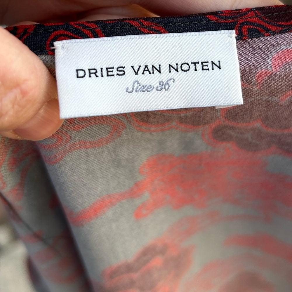 Dries Van Noten Chinoiserie Blouse, size 36
