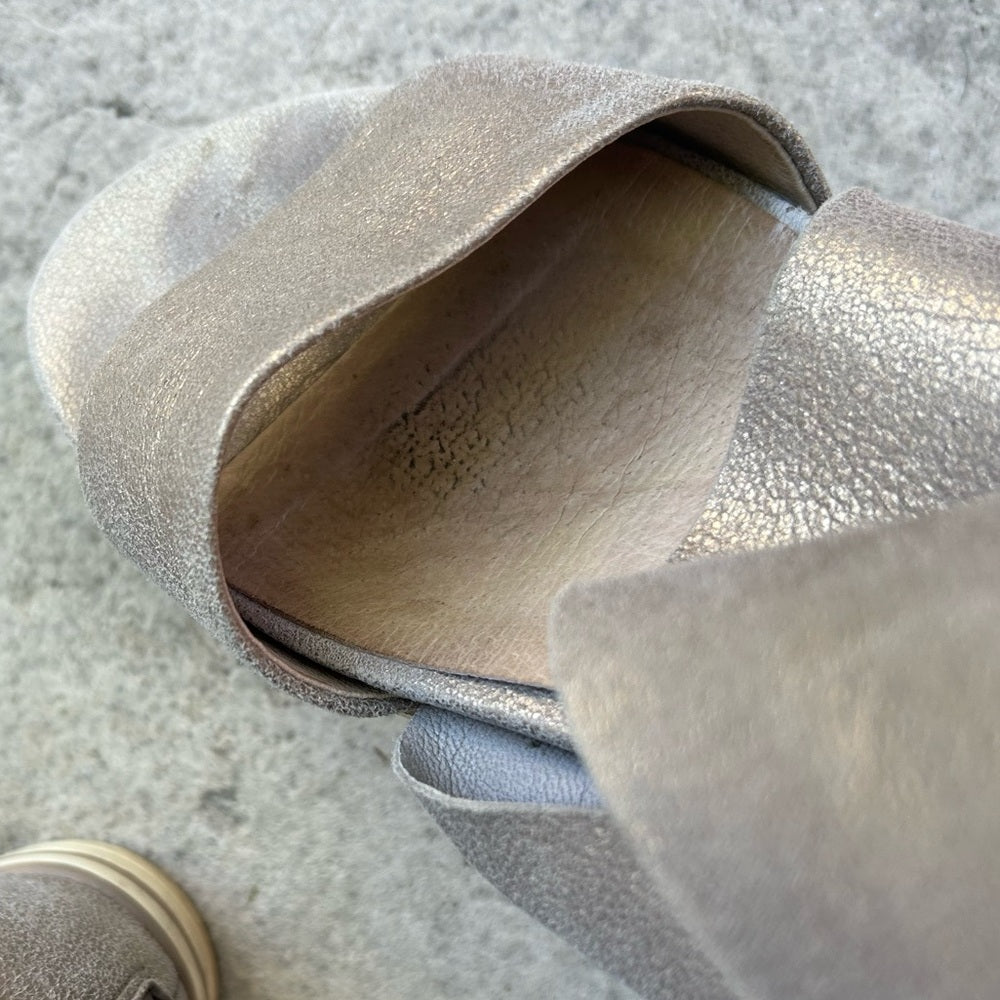 Eileen Fisher Sport Metallic Suede Sneaker Sandal, size 9