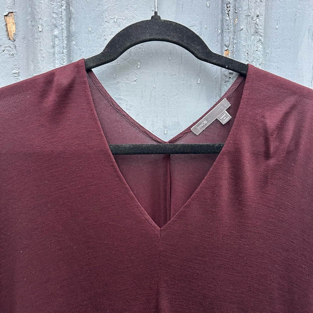 Vince Oxblood light knit long sleeve, size M