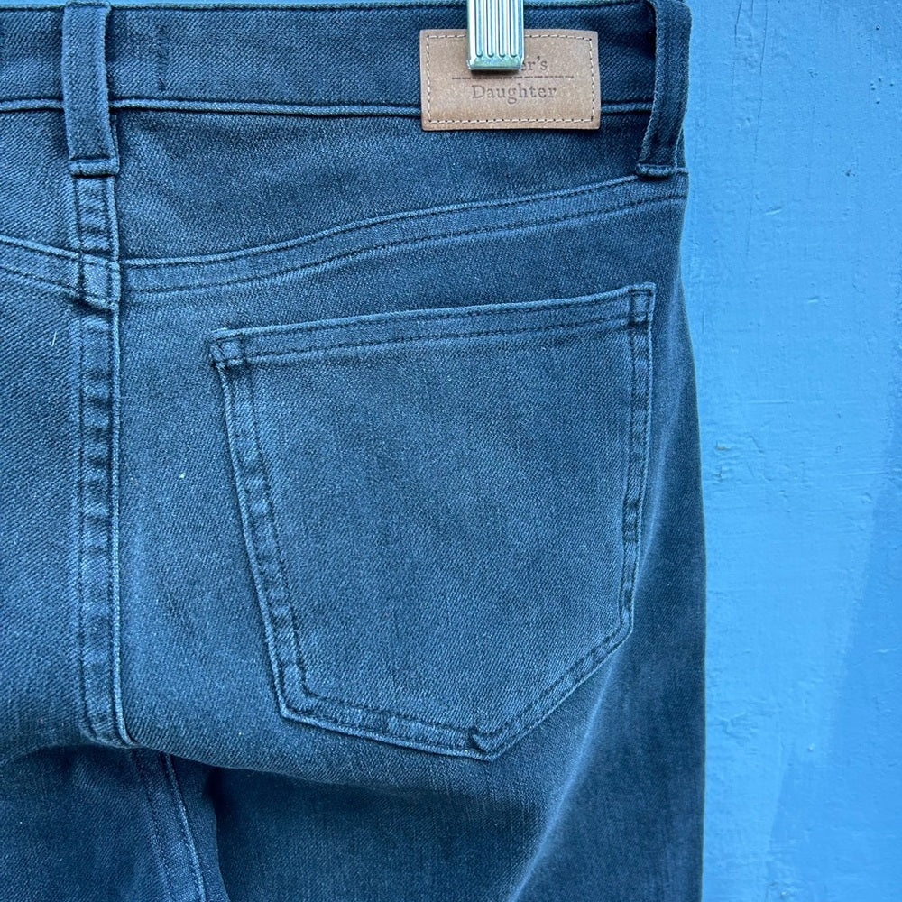 Fathers Daughter Denim, Hanna Mid Rise Skinny in Charcoal, size 28