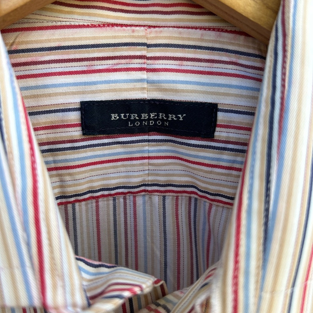 Burberry London Vintage Longsleeve Buttondown Cotton Shirt, size 15 1/2”