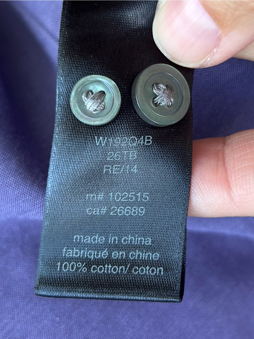 John Varvatos Purple Double Zip Chest Pocket Button-Down Shirt, size XXL