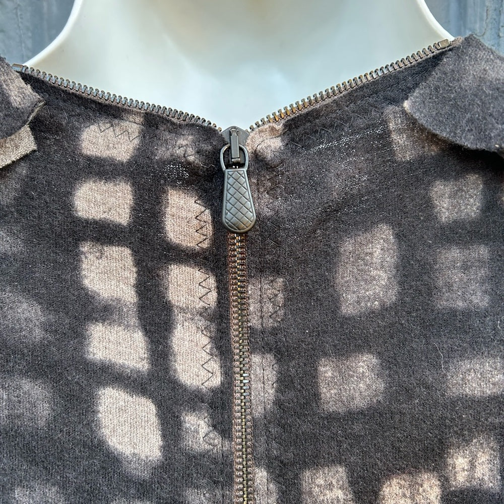 Bottega Veneta Grey & Black Wool Sheath, size 40