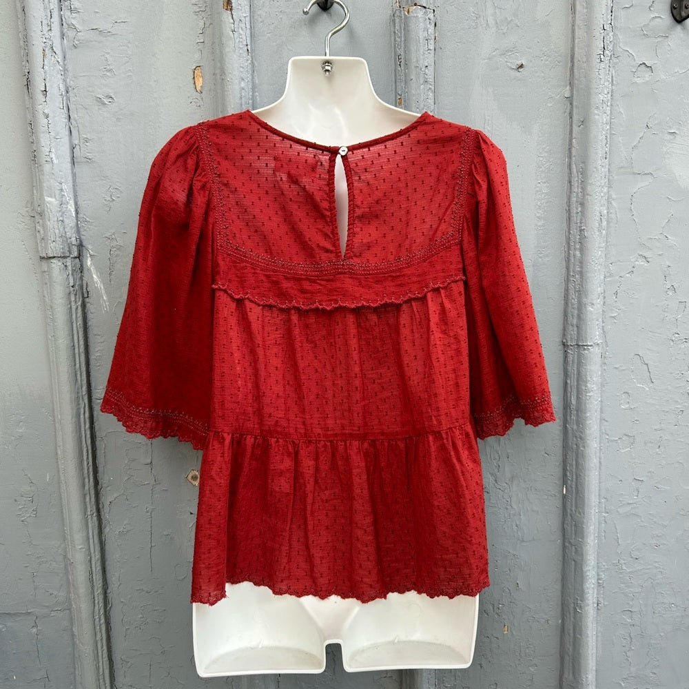 Velvet Raina Cotton Blouse, Size XS