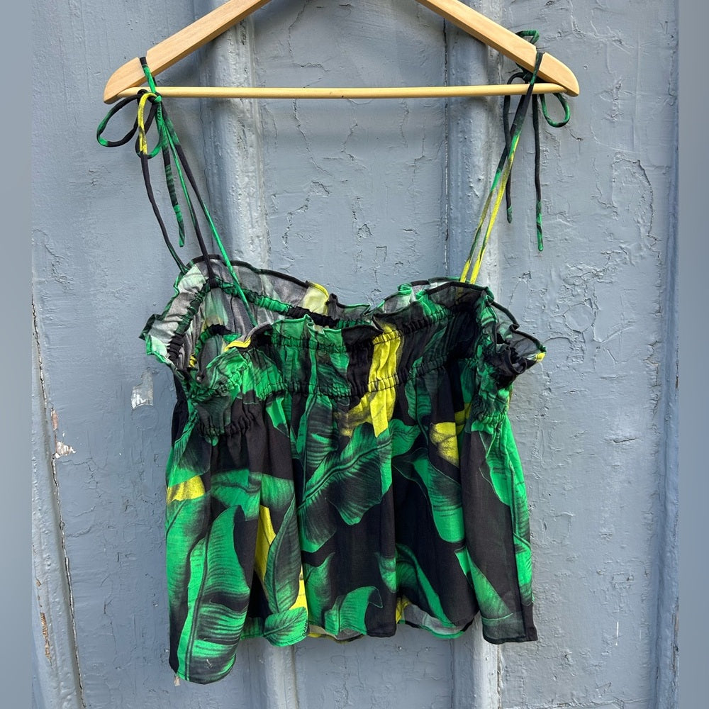 Ganni Cami & Shorts Tropical Print set, Small