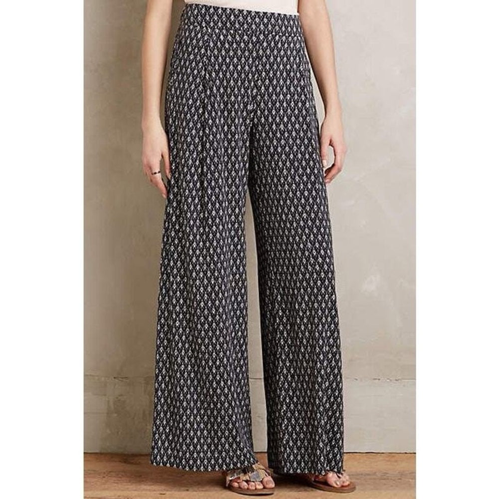 Anthropologie Elevenses Kaimana black and white Palazzo Pants, Small