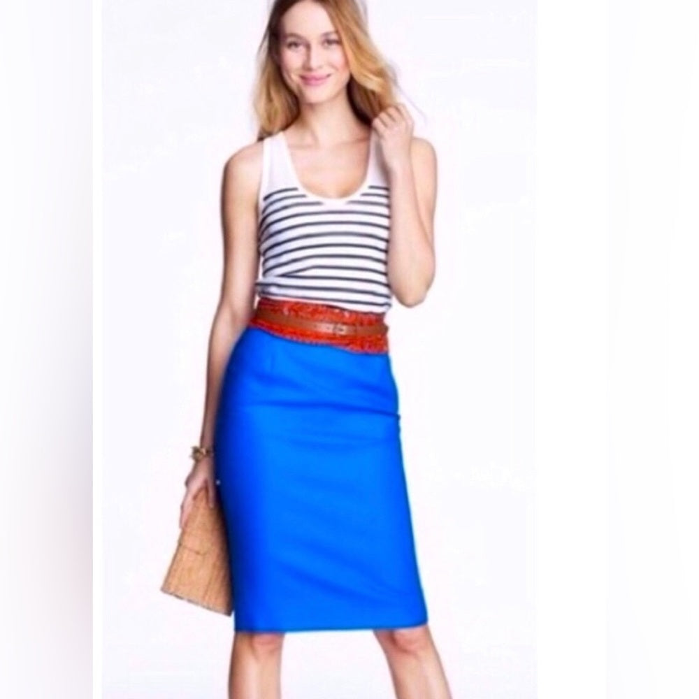 J.Crew No. 2 Pencil Skirt Royal Blue, size 0