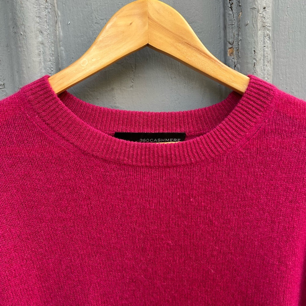 360 Cashmere fuschia sweater, size Large