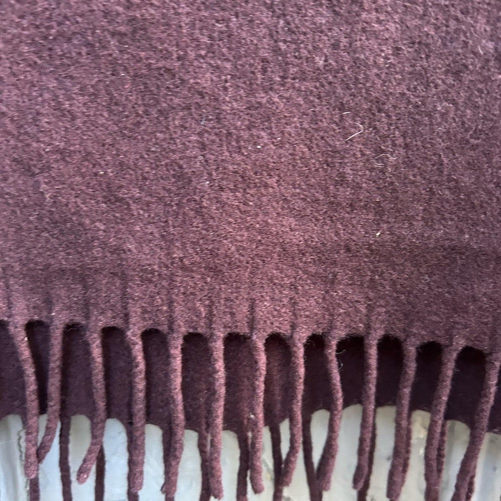 Vintage Italian Wool Cashmere Scarf, 66” x 14 1/4”