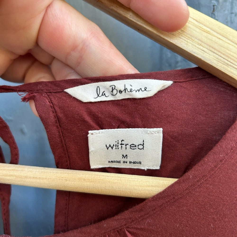 Wilfred Burgundy Sidonie Dress, size M
