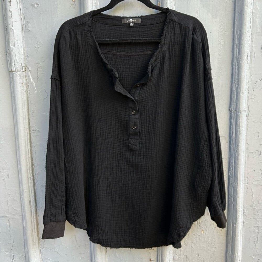 7 for all man kind Gauzy Pullover blouse, Small (fits very large)