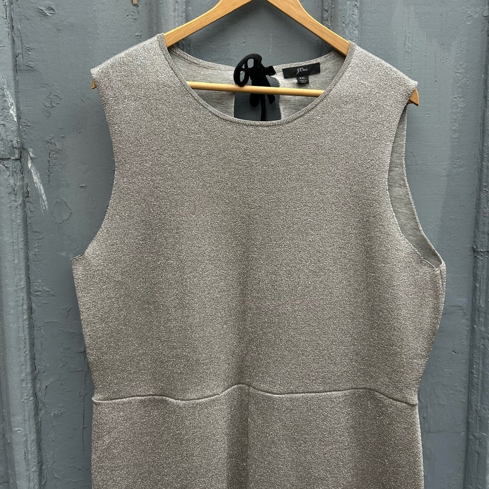J Crew Madison Lurex Silver Metallic Jumpsuit, BNWT, size XXL
