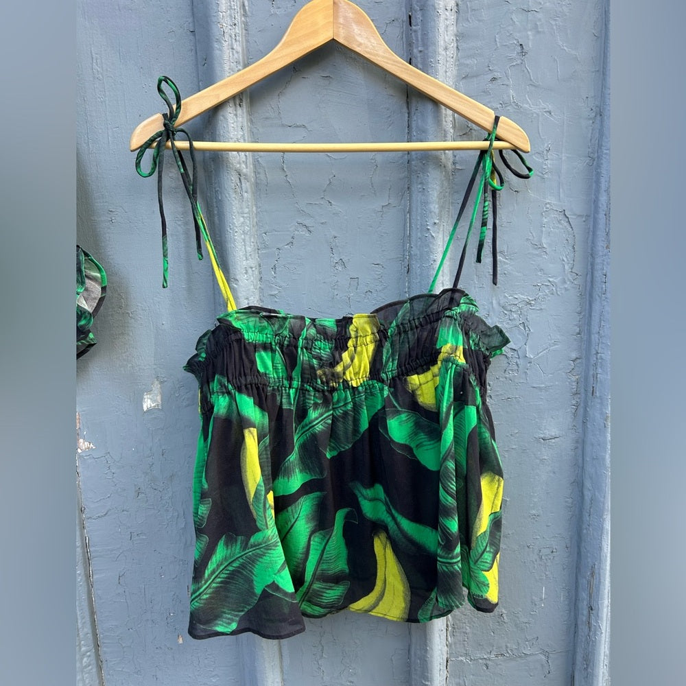 Ganni Cami & Shorts Tropical Print set, Small