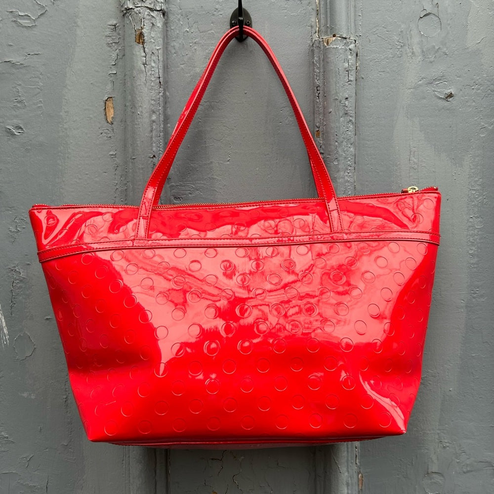 Kate Spade Sophie Camellia Chilli Red Street Tote, 18”x11”x5.5”