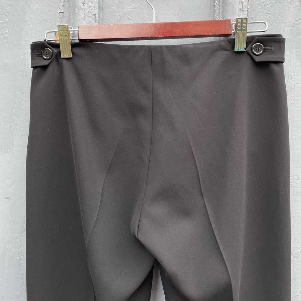 Moschino Cropped Black Flat Front Trousers, Size 6