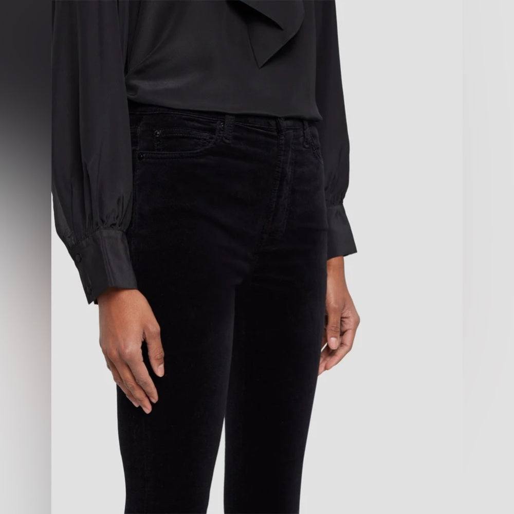 7 For All Mankind Velvet High Rise Skinny Pants, size 27