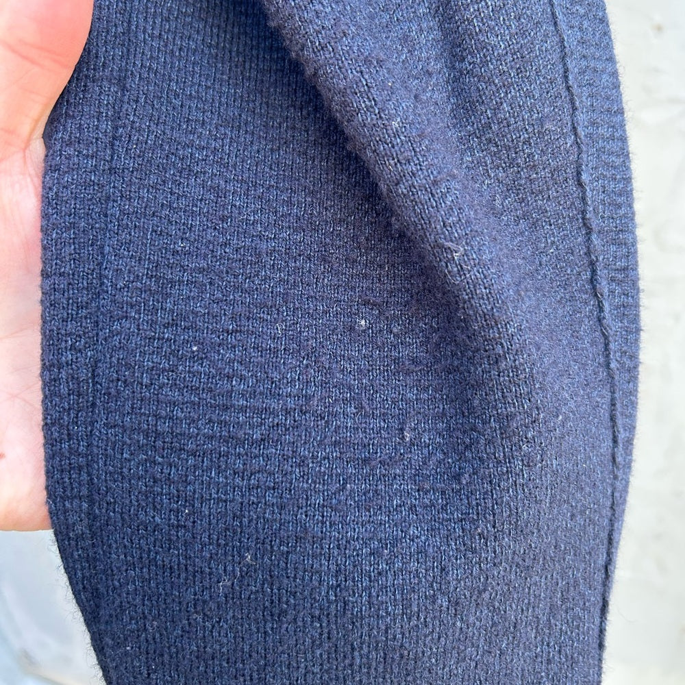 Ermenegildo Zenga Navy Cashmere Cotton Cardigan Blazer, size L/52