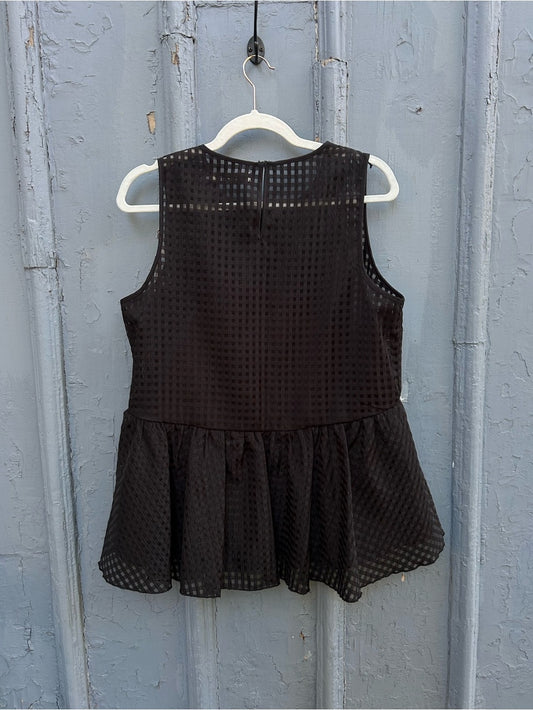 Do + Be lattice work peplum blouse, Large