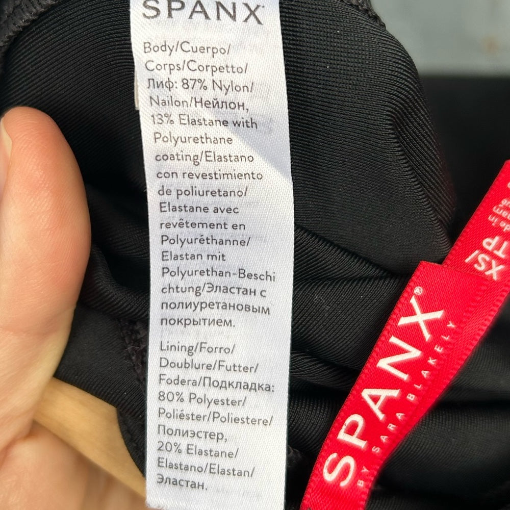 SPANX faux-leather leggings, Size XS
