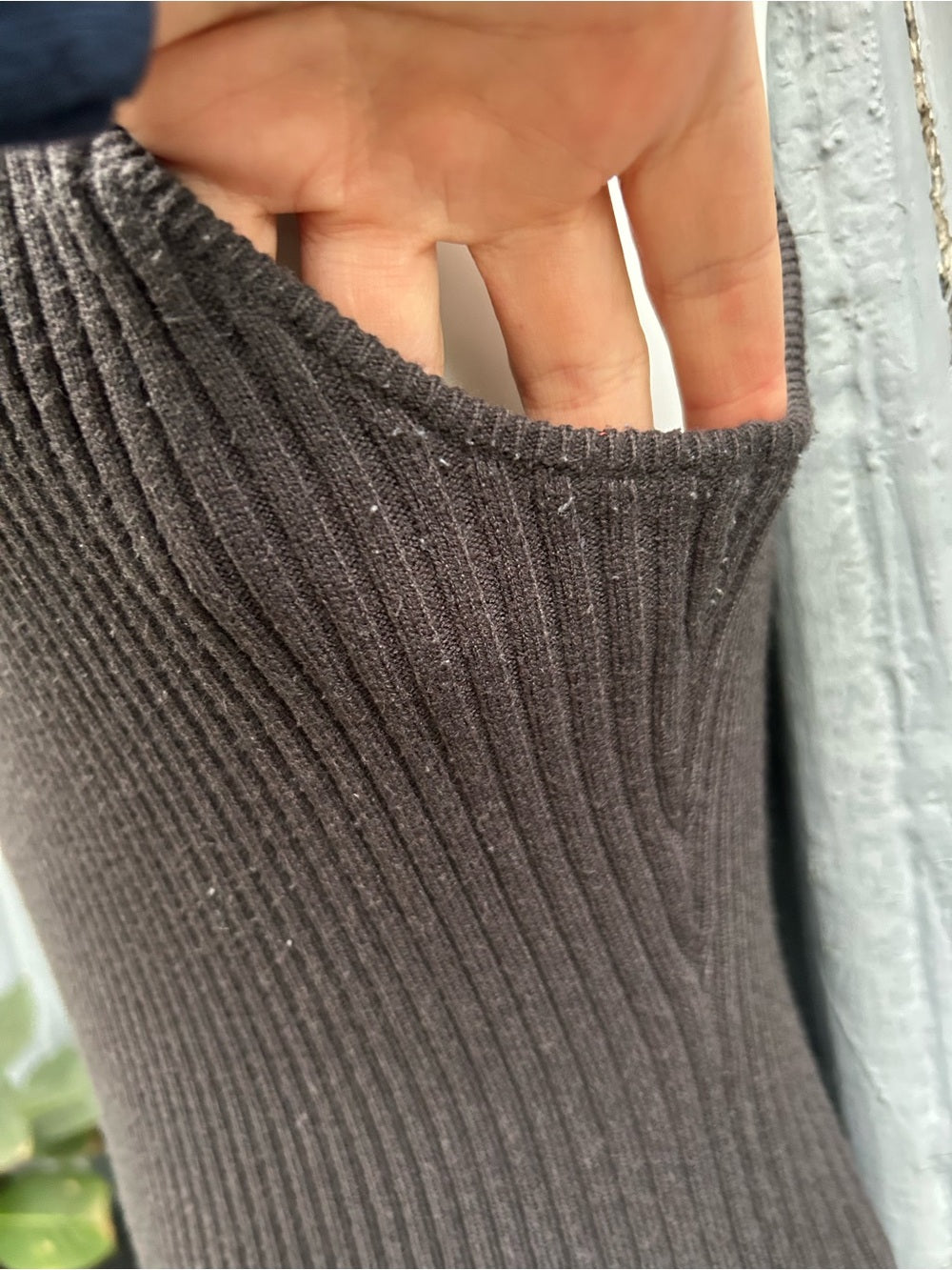 Rhythm Grey Ribbed Tank Dress, Size M