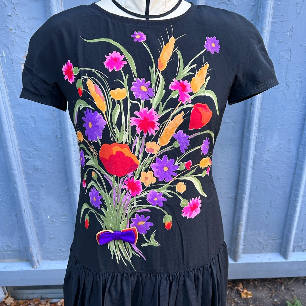Alan Cherry Vintage 80’s Silk Dress & Jacket, size 8
