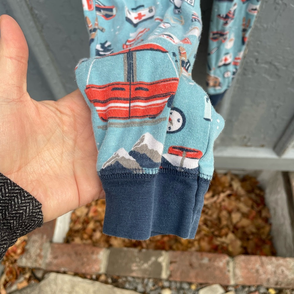 Little Blue House Ski Holiday Kids Union Suit Onsie, Size 8