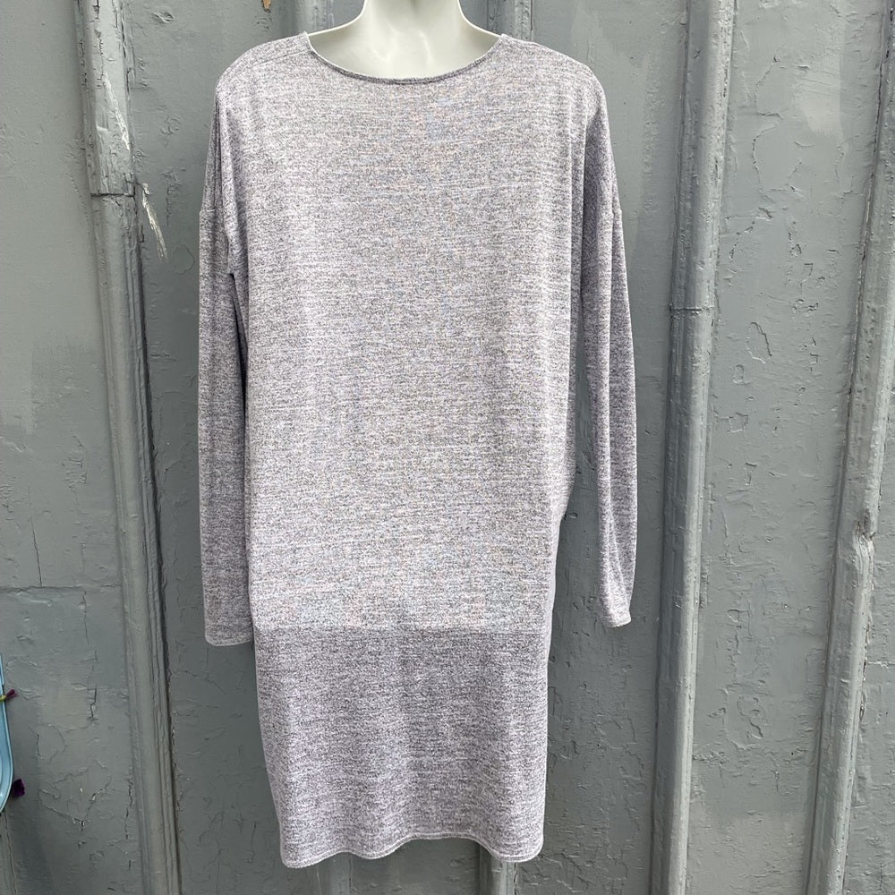 Wilfred Free Gail Grey Reposa Long Sleeve Knit Dress, Size Small