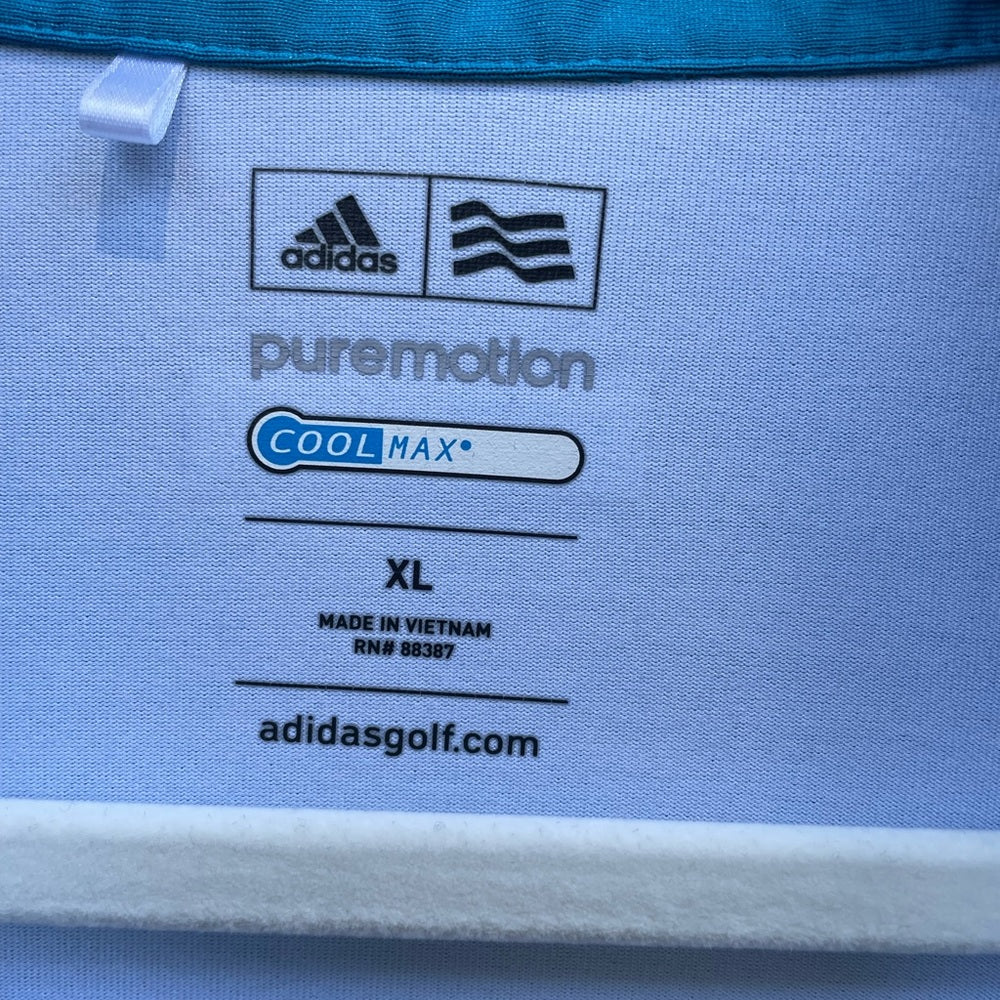 ADIDAS PUREMOTION PLEATED SLEEVE POLO SHIRT, size XL
